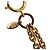 Collana a doppio filo di perle finte dorate con CC Chanel D'oro - vista 5