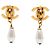 Orecchini a clip Chanel Gold CC placcati oro con perle finte e chiusura Turn Lock D'oro - vista 2