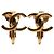 Orecchini a clip Chanel Gold CC placcati in oro D'oro