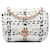 Chanel White CC Mini Raffia Effect Tweed Flap Bianco