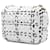 Chanel White CC Mini Raffia Effect Tweed Flap Bianco - vista 2