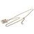 Collana con pendente flacone di profumo Chanel Gold CC placcato oro e strass D'oro
