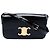 Céline Borsa a tracolla Celine Triomphe Claude in pelle di vitello lucida nera Nero