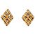 Orecchini a clip Chanel Gold CC placcati oro e strass trapuntati a rombi D'oro