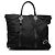 Borsa Tote Open Convertible Tessuto con bordi in Saffiano nero Prada