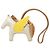 Charm per borsa Hermès White Milo Lambskin and Swift Grigri Rodeo Pegase PM Bianco - vista 2