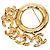 Anello Spilla Chanel Gold CC Placcato Oro con Cinque Charm D'oro