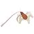 Charm per borsa Hermès White Milo Agnello e Swift Grigri Rodeo Pegase PM Bianco Crudo