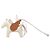 Charm per borsa Hermès White Milo Agnello e Swift Grigri Rodeo Pegase PM Bianco Crudo - vista 2