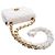 Chanel White Mini Quilted Lambskin Candy Chain Flap Bianco - vista 14