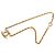 Collana con pendente Chanel Gold CC placcato oro e strass D'oro