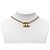 Collana con pendente Chanel Gold CC placcato oro e strass D'oro - vista 6