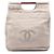 Tote Chanel Beige CC Canvas con Asa de Carey