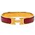 Bracciale Hermès Clic H in smalto rosso stretto PM