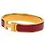Bracciale Hermès Clic H in smalto rosso stretto PM - vista 2