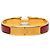 Bracciale Hermès Clic H in smalto rosso stretto PM - vista 3