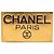 Spilla Chanel Gold CC Logo Plate placcata oro D'oro