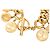 Bracciale Charm Chanel Gold CC Placcato Oro D'oro - vista 4