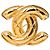 Spilla Chanel Gold CC trapuntata placcata oro D'oro