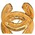 Spilla Chanel Gold CC trapuntata placcata oro D'oro - vista 3