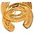 Spilla Chanel Gold CC trapuntata placcata oro D'oro - vista 4
