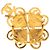 Spilla Chanel Gold CC placcata oro multicolore Gripoix D'oro - vista 2