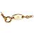 Collana con pendente Chanel Gold CC placcato oro e strass D'oro - vista 5