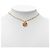 Collana con pendente Chanel Gold CC placcato oro e strass D'oro - vista 6