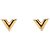 Orecchini Essential V Louis Vuitton placcati oro dorato D'oro
