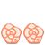 Orecchini a clip Chanel White CC Resin Camellia Bianco Crudo