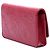 Wallet On Chain Portafoglio con catena Chanel in agnello goffrato Red CC con camelia Rosso - vista 2