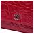 Wallet On Chain Portafoglio con catena Chanel in agnello goffrato Red CC con camelia Rosso - vista 5