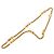 Collana lunga a maglie station Chanel Gold CC placcata oro D'oro