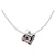 Pendentif Collier Cage D en Argent Palladium Laqué Hermès Argenté  - vue 2