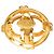 Orecchini Chanel Gold CC placcati oro tondi con clip D'oro - vista 3