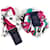 Set di scrunchie in seta multicolore Louis Vuitton - vista 4