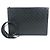 Clutch e borsa a tracolla in pelle nera con logo Gucci Guccissima GG Nero