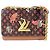 Borsa Louis Vuitton Monogram Catgram Cat Sac Twist MM Marrone Arancione