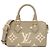 Borsa Boston Louis Vuitton Bicolor Monogram Empreinte Nano Speedy Grigio Crudo