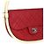 Chanel Hula Hoop gestepptes Lammleder Medium Rot - Ansicht 3
