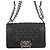 Boy Borsa a tracolla con catena in pelle di vitello martellata nera Chanel Nero