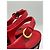 Louis Vuitton Sandali Zeppa in Pelle Rossa e Tweed Taglia 37 Bianco Rosso Blu navy - vista 10