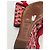 Louis Vuitton Sandali Zeppa in Pelle Rossa e Tweed Taglia 37 Bianco Rosso Blu navy - vista 14