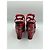 Louis Vuitton Sandali Zeppa in Pelle Rossa e Tweed Taglia 37 Bianco Rosso Blu navy - vista 7