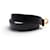 Hermès HERMES KELLY DOUBLE TOUR BRACELET H068438CC89T3 16CM BLACK AND GOLD LEATHER BANGLE  - view 4