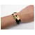 Hermès HERMES KELLY DOUBLE TOUR BRACELET H068438CC89T3 16CM BLACK AND GOLD LEATHER BANGLE  - view 8