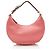 Pequena bolsa hobo de couro Fendi Fendigraphy Rosa
