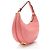 Pequena bolsa hobo de couro Fendi Fendigraphy Rosa - vista 2