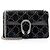 Borsa a tracolla Gucci GG Velvet Crystal Dionysus Medium E/W Nero