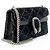 Borsa a tracolla Gucci GG Velvet Crystal Dionysus Medium E/W Nero - vista 2